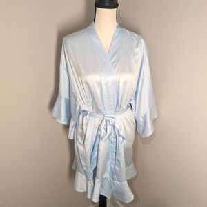 Victoria's secret light blue flounce robe kimono size M/L